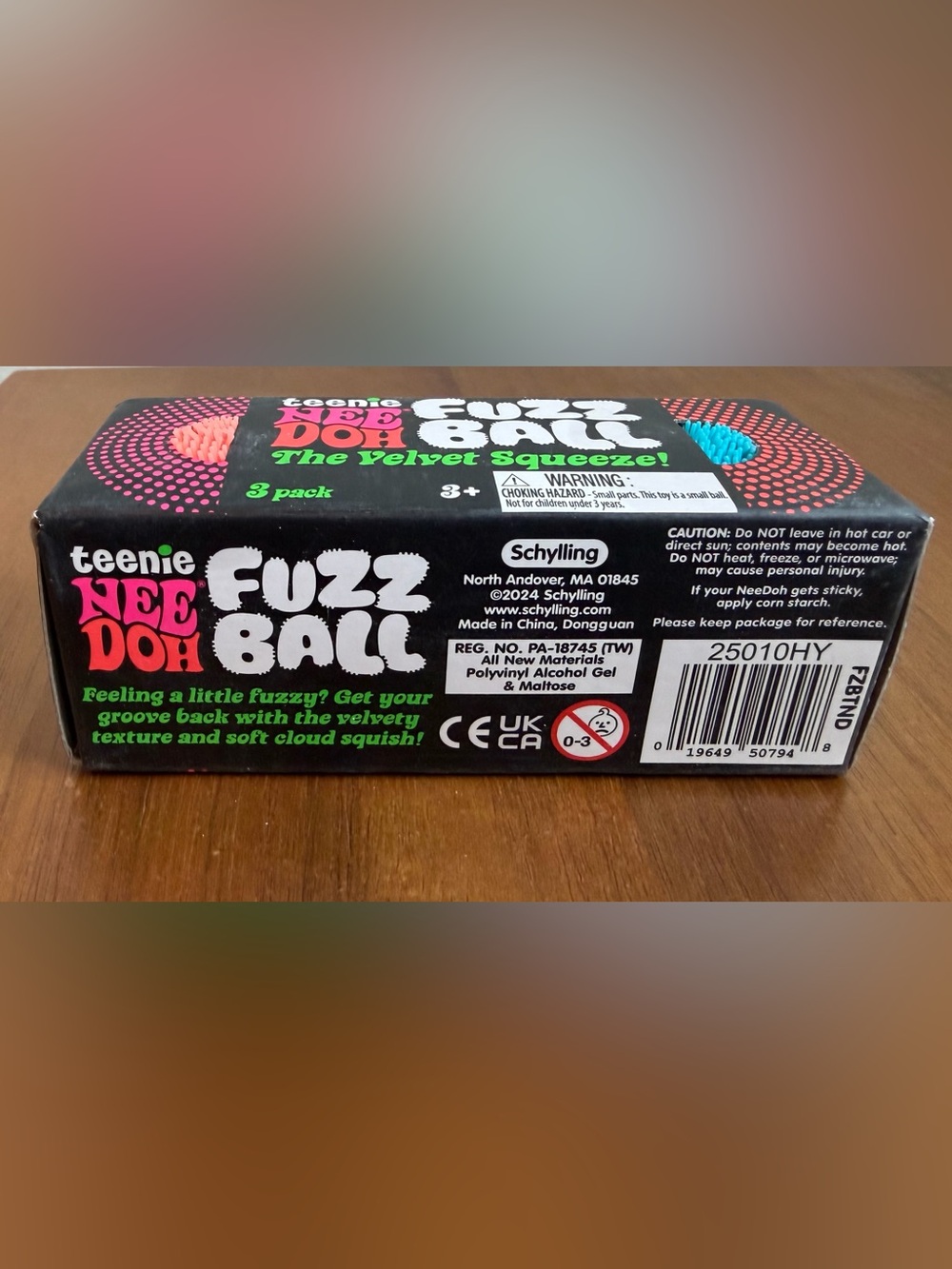 NeeDoh Teenie Fuzz Ball 3-Pack Fuzzball Teenie Nee Doh Squishy